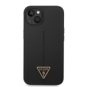 Guess nakładka do iPhone 14 6,1" GUHCP14SSLTGK czarna hardcase Silicone Line & Triangle