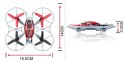 Syma X4 (2.4GHz, 4CH, zasięg do 50m, czas lotu do 8 minut, 15.5cm) - Czerwony