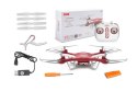 Syma X5UW (kamera WiFi 720p FPV , 2.4GHz, zawis, zasięg do 70m, planowanie trasy, 32cm) - Czerwony