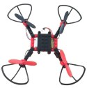 Dron 8818 do zbudowania z klocków RTF (2.4GHz, żyroskop, 21.5cm) - Czerwony