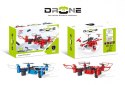 Dron 8818 do zbudowania z klocków RTF (2.4GHz, żyroskop, 21.5cm) - Czerwony