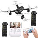 Syma X22SW (kamera FPV WiFi, 2.4GHz, żyroskop, auto start, zawis, zasięg do 25m, 17.6cm) - Czarny