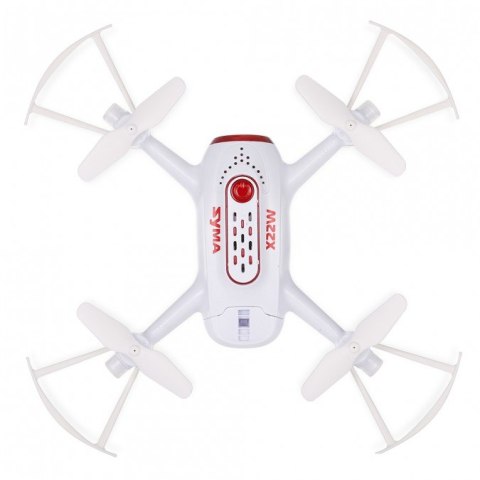 Syma X22W (kamera FPV WiFi, 2.4GHz, żyroskop, auto start, zawis, zasięg do 25m, 14.4cm) - Biały