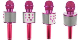 Mikrofon karaoke z głośnikiem różowy