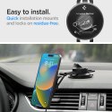 Spigen uchwyt samochodowy z ładowarką ITM35W Onetap Pro 3 Magnetic Magsafe Dashboard Car Mount Wireless Charger black