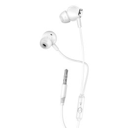 XO słuchawki przewodowe EP58 jack 3,5mm dokanałowe białe