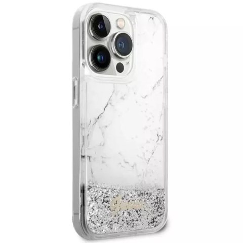 Etui Guess GUHCP14LLCSGSGH do iPhone 14 Pro 6.1" hardcase Liquid Glitter Marble