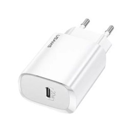 USAMS Ładowarka sieciowa 1x USB-C T39 20W (only head) PD3.0 Fast Charging biały/white CC131TC02 (US-CC131)