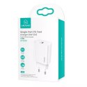 USAMS Ładowarka sieciowa 1x USB-C T39 20W (only head) PD3.0 Fast Charging biały/white CC131TC02 (US-CC131)