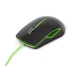 PLATINET MOUSE MYSZ OPTICAL 1200DPI BLACK GREEN [43102] TE