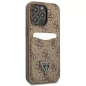 Etui Guess GUHCP13LP4TPW do iPhone 13 Pro / 13 6,1" hardcase 4G Triangle Logo Cardslot