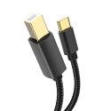 XO kabel GB010B USB-C - USB-B 1,5 m czarny
