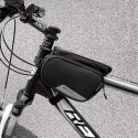Wozinsky torba rowerowa na ramę + odczepiany pokrowiec na telefon do 6,5" 1,5l czarna (WBB7BK)