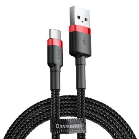 KABEL BASEUS CAFULE USB/USB-C 3A 0.5M RED/BLACK