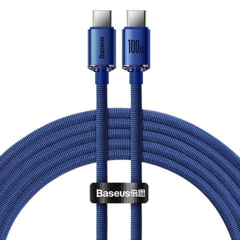 KABEL BASEUS CRYSTAL SHINE USB-C/USB-C 100W 1.2M BLUE