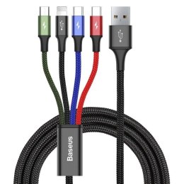 KABEL BASEUS RAPID 4IN1 USB DO 2xUSB-C/ LIGHTNING/MICRO 3,5A 1.2M BLACK