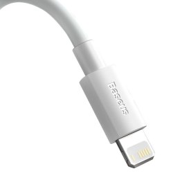 KABEL BASEUS SIMPLE WISDOM USB/LIGHTNING 2.4A 1.5M 2SZT WHITE