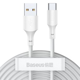 KABEL BASEUS SIMPLE WISDOM USB/USB-C 40W 5A 1.5M WHITE 2-PACKS