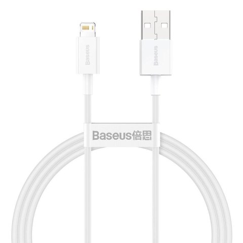 KABEL BASEUS SUPERIOR SERIES 2.4A 1M USB/LIGHTNING WHITE