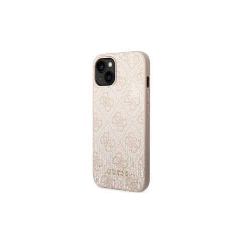 Guess nakładka do iPhone 14 Pro Max 6,7" GUHCP14XG4GFPI różowa Basic PC/TPU 4G PU case Gold Logo