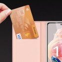 Dux Ducis Skin Pro etui do Xiaomi Redmi Note 12 pokrowiec z klapką portfel na kartę podstawka różowe