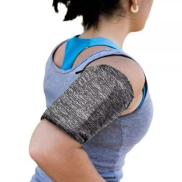 Armband do biegania | opaska na ramię na telefon L szara