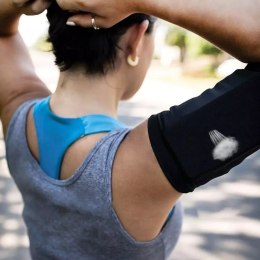Armband do biegania | opaska na ramię na telefon M czarna
