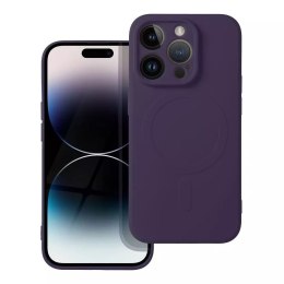 Futerał Silicone Mag Cover do IPHONE 14 PRO ciemny fioletowy