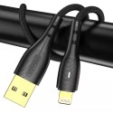 Kabel USB do Lightning Vipfan Nano Gold X07, 3A, 1.2m (czarny)