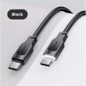 Kabel USMAS USB-C na USB-C PD Fast Charging 1.2m czarny