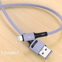 USAMS Kabel U52 lightning 2A Fast Charge 1m purpurowy