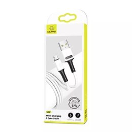 USAMS Kabel U52 microUSB 2A Fast Charge 1m biały