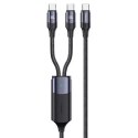 USAMS Kabel U71 2xUSB-C na USB-C 1,2m 100W PD Fast Charge czarny