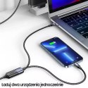 USAMS Kabel U71 USB-C/ Lighning na USB-C 1,2m 100W PD Fast Charge czarny