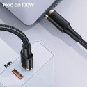 USAMS Kabel U72 USB-C na USB-C 100W PD Thunderbolt 3 5A 0.8m czarny