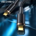 USAMS Kabel U72 USB-C na USB-C 100W PD Thunderbolt 3 5A 0.8m czarny