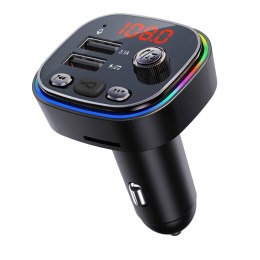 TRANSMITER SAMOCHODOWY BLUETOOTH 5.0 LED RGB 3.1A