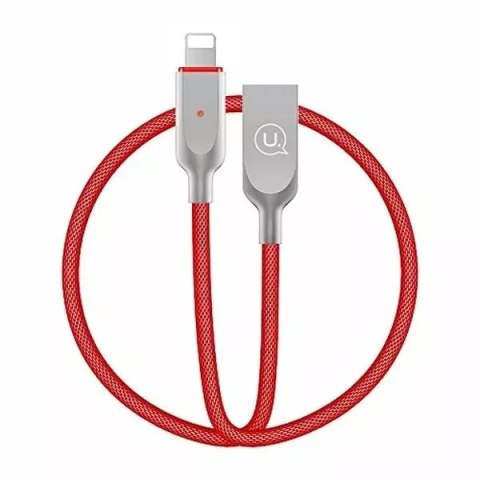 USAMS Kabel power-off U-Sun Lightning 1.9m czerwony