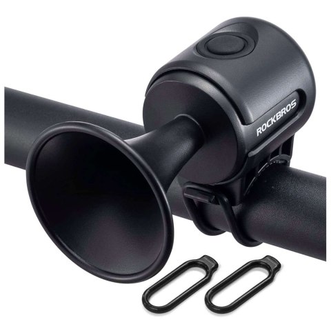 Dzwonek rowerowy RockBros Electric Waterproof Bell Wodoodporny IPX4 głośna trąbka 120dB na kierownicę na rower Czarny