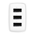 ŁAD SIEC BASEUS COMPACT QUICK CHARGER 3xUSB 17W BIAŁA/WHITE