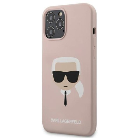 Karl Lagerfeld nakładka do iPhone 13 Pro / 13 6,1" KLHCP13LSLKHLP jasnoróżowa hard case Silicone Karl`s Head