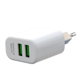 XO ŁAD SIEC L85C 2xUSB 2,4A BIAŁA + KABEL USB-C