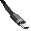 KABEL BASEUS CAFULE PD 60W TYPE-C/C QC 3.0 1M GREY/BLACK