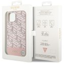 Guess nakładka do iPhone 14 6,1" GUHMP14SHGCFSEP różowa harcase Magsafe Gcube PU Stripes