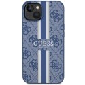 Guess nakładka do iPhone 14 Plus 6,7" GUHMP14MP4RPSB niebieska hardcase Magsafe 4G Printed Stripes