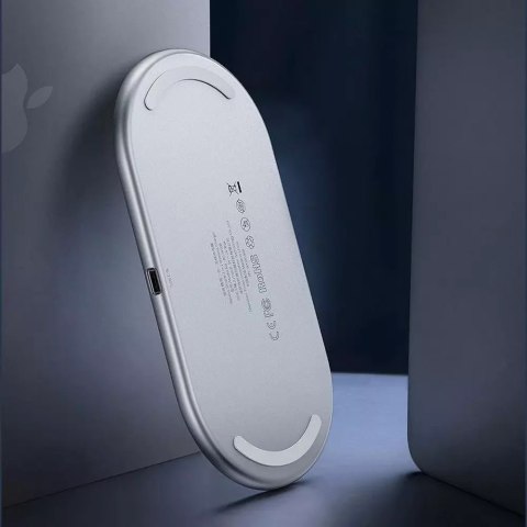 Ładowarka indukcyjna Qi BASEUS Simple 2w1 15W 18W Cargador WXJK-02 do iPhone/ AirPods