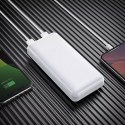 Powerbank Bateria zewnętrzna HOCO 20 000mAh 2A 2xUSB + Typ C J72A Biały