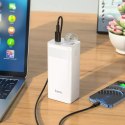 Powerbank Bateria zewnętrzna HOCO 40 000mAh z latarką + PD22,5W + QC3.0 J86 biały