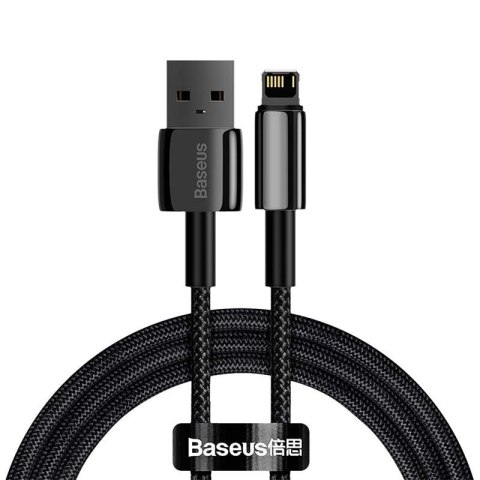 KABEL BASEUS TUNGSTEN GOLD USB/LIGHTNING 2.4A 2M BLACK