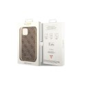 Guess nakładka do iPhone 14 6,1" GUHCP14SGF4GBR brązowa hardcase 4G Charms Collection